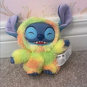 Disney Stitch Plush Toy in Rainbow Fur